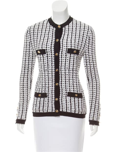 chanel knitted|Chanel cardigan suit 50s women's.